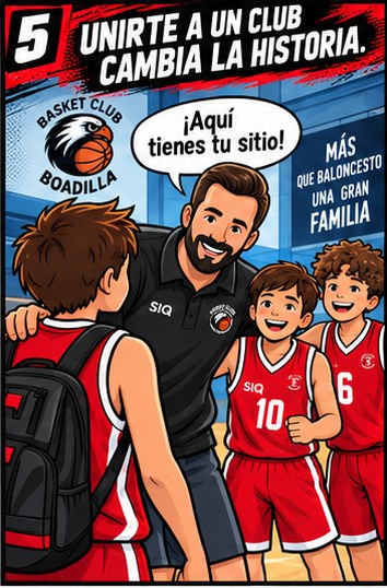 Viñeta 5: Unirte a un club cambia la historia.