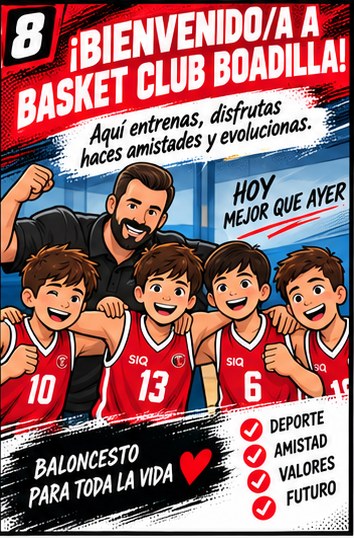 Viñeta 8: Bienvenido o bienvenida a Basket Club Boadilla.